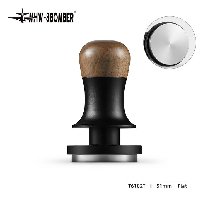 MHW-3BOMBER 30lb Calibrated Espresso Tamper (51/53/58mm) Spring-Loaded Leveler.