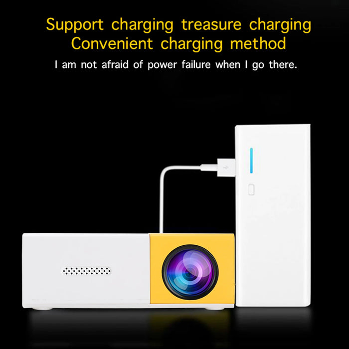 Mini LED Projector Supports 720P 1080P Portable Video Projector with Speaker Remote Control Support HD / AV / USB / Audio 3.5mm