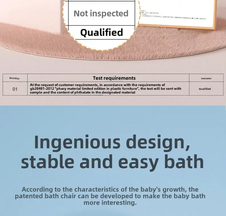 Anti-Slip Baby Bathtub Seat – Ergonomic Support Chair for Infants & Toddlers