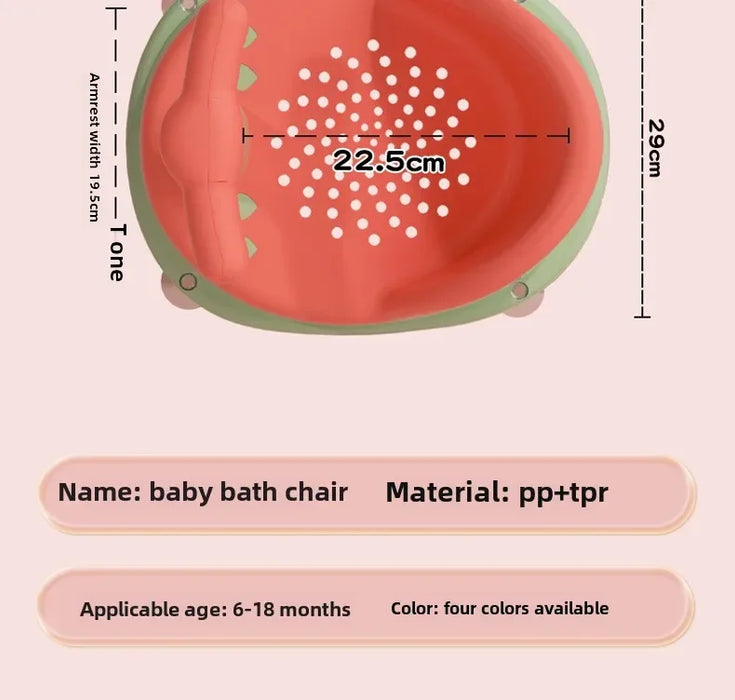 Anti-Slip Baby Bathtub Seat – Ergonomic Support Chair for Infants & Toddlers