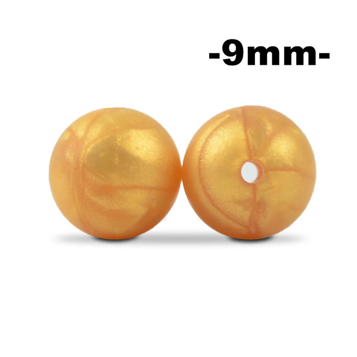 LOFCA 100pcs Premium 9mm Silicone Teething Beads – BPA-Free Food Grade DIY Beads