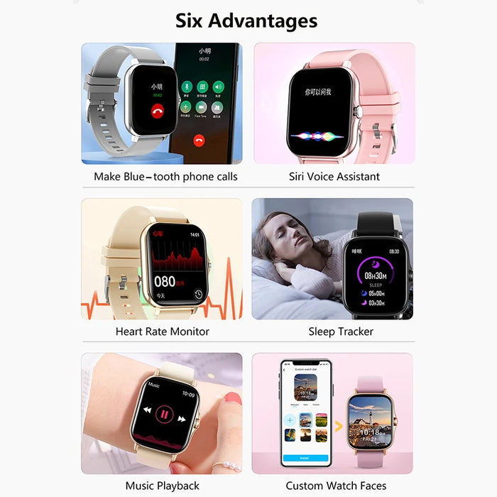 Unisex Fitness Smartwatch with Health Tracker