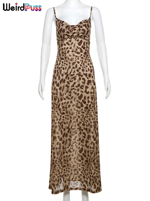 Weird Puss Leopard Print Bodycon Dress