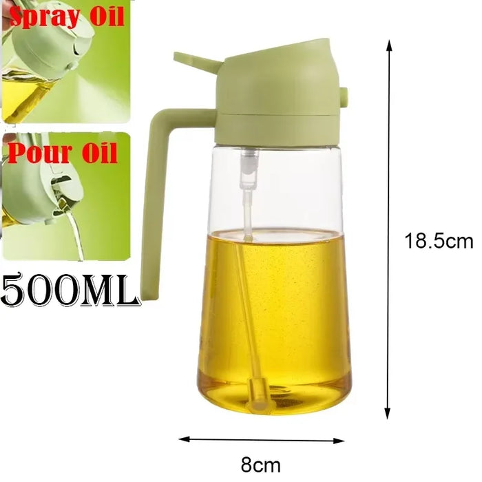 Pour and Spray Oil Dispenser Bottle – High Capacity Kitchen Fryer for Olive Oil.