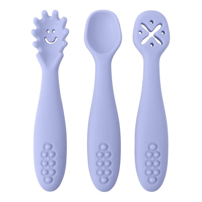 3-Piece Silicone Baby Training & Weaning Spoon Set