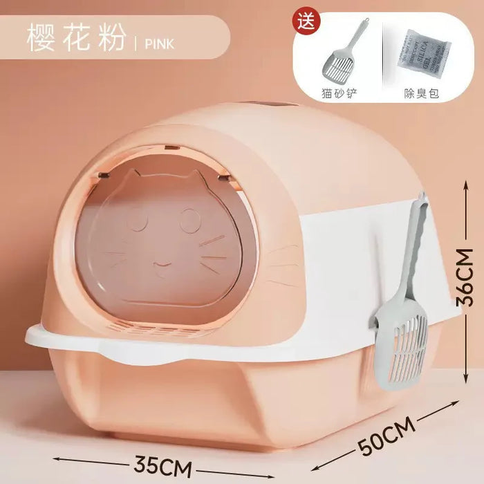 Extra Large Automatic Cat Litter Box UV Sterilization Deodorant Fully Enclosed Anti-Splash Internet Celebrity Cat Toilet for Cat