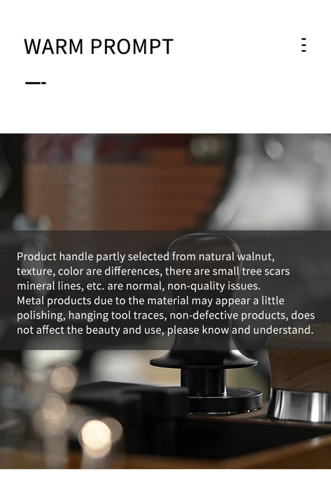 MHW-3BOMBER 30lb Calibrated Espresso Tamper (51/53/58mm) Spring-Loaded Leveler.