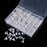 600PCS French Short Square Nail Tip Clear/Natural Half Cover Acrylic Nails Press on Nails for Nail Salons and DIY with Box