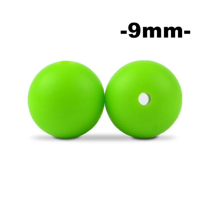 LOFCA 100pcs Premium 9mm Silicone Teething Beads – BPA-Free Food Grade DIY Beads