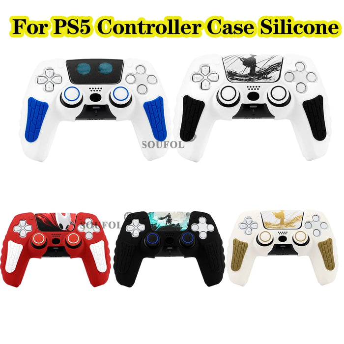 Protective Cover Skin for PS5 Controller Silicone Cover for PS5 Controller Anti-slip Silicone Case Thumb Grips Accessories