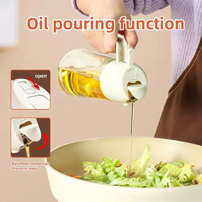 Pour and Spray Oil Dispenser Bottle – High Capacity Kitchen Fryer for Olive Oil.