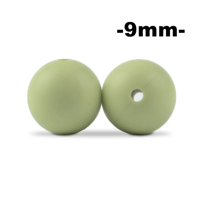 LOFCA 100pcs Premium 9mm Silicone Teething Beads – BPA-Free Food Grade DIY Beads