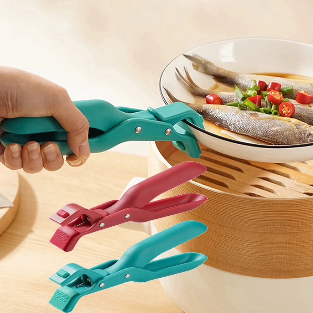 Silicone Anti-Scald Kitchen Plate & Bowl Clip Holder.