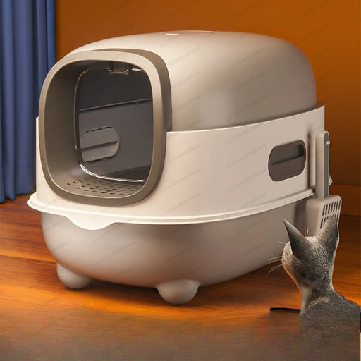 Cat Litter Box Oversized Fully Enclosed Anti-splash Toilet Sterilization and Deodorization