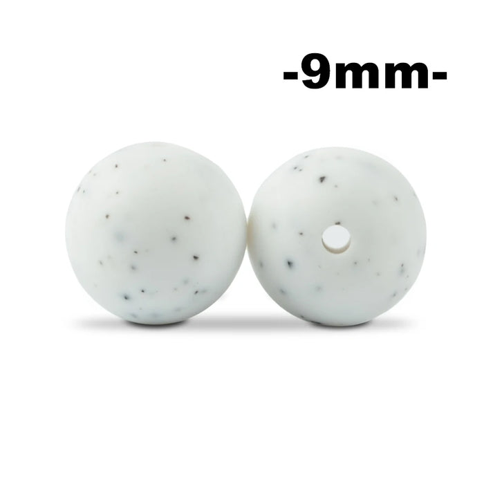 LOFCA 100pcs Premium 9mm Silicone Teething Beads – BPA-Free Food Grade DIY Beads