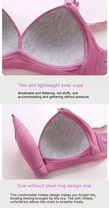 No Steel Ring Full Cup Bra – Lifting, Side Gathering, Plus Size