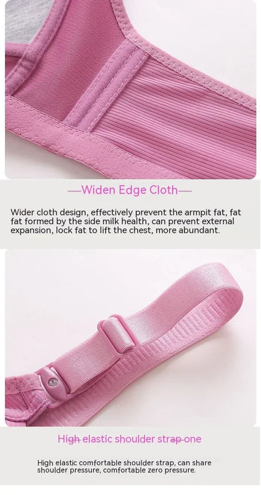 No Steel Ring Full Cup Bra – Lifting, Side Gathering, Plus Size