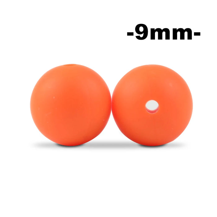 LOFCA 100pcs Premium 9mm Silicone Teething Beads – BPA-Free Food Grade DIY Beads