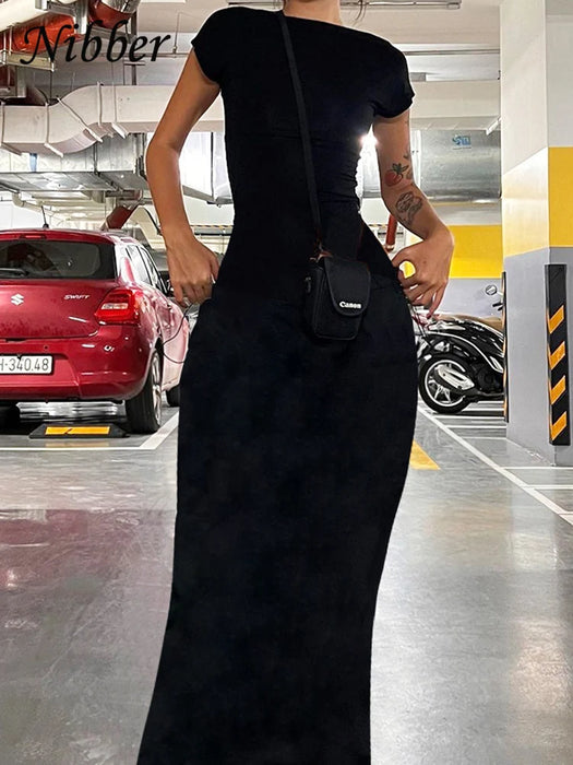 Women Elegant Stretch Bodycon Long Dress