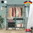 “Double-Rod Clothes Rack with Hooks”