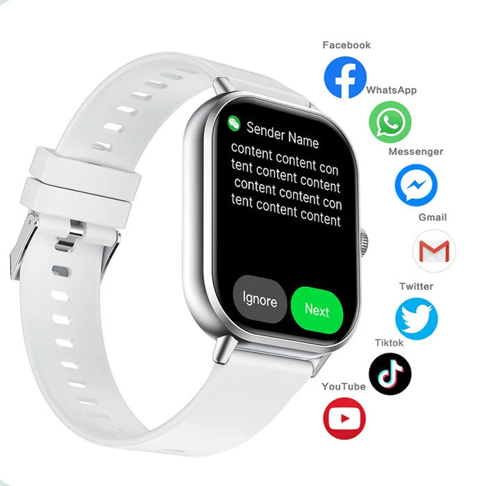 Unisex 2.01" Sport Smart Watch – iOS & Android