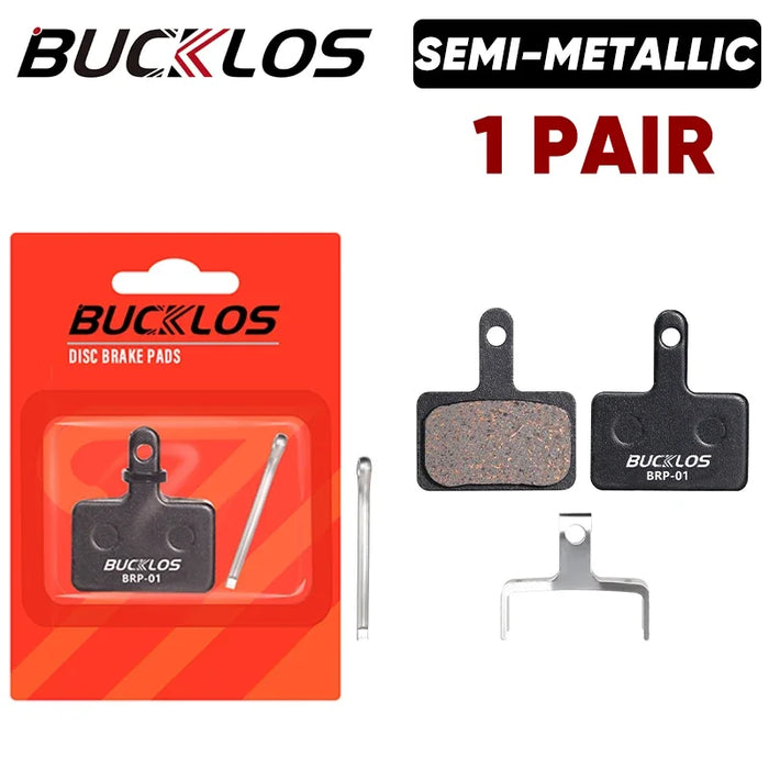 BUCKLOS Semi-Metal Brake Pads Mountain Bike Hydraulic Disc Brake Pads for SHIMANO B01S B05S MTB Road Bicycle Cycling Brake Part