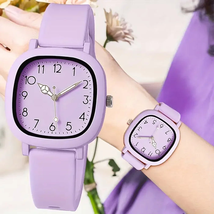 Casual Silicone Strap Quartz Watch