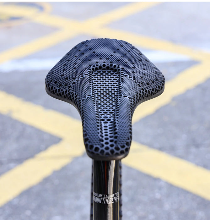 RYET 3D Printed Carbon Fiber Bike Saddle – Ultralight, Comfortable & Breathable