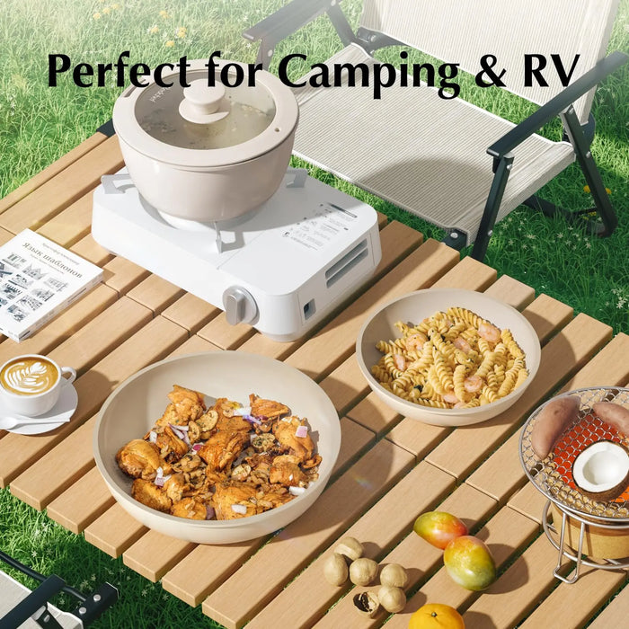 KEMORELA 3/5PCS Nonstick Cookware Set with Removable Handle – Induction & RV Compatible