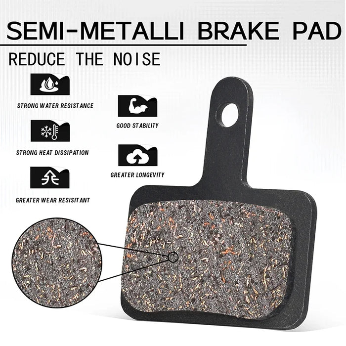 BUCKLOS Semi-Metal Brake Pads Mountain Bike Hydraulic Disc Brake Pads for SHIMANO B01S B05S MTB Road Bicycle Cycling Brake Part
