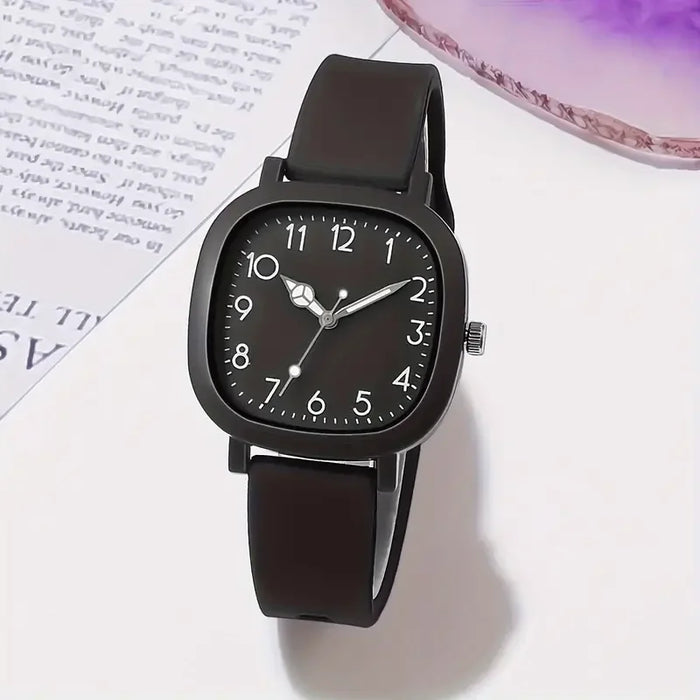 Casual Silicone Strap Quartz Watch