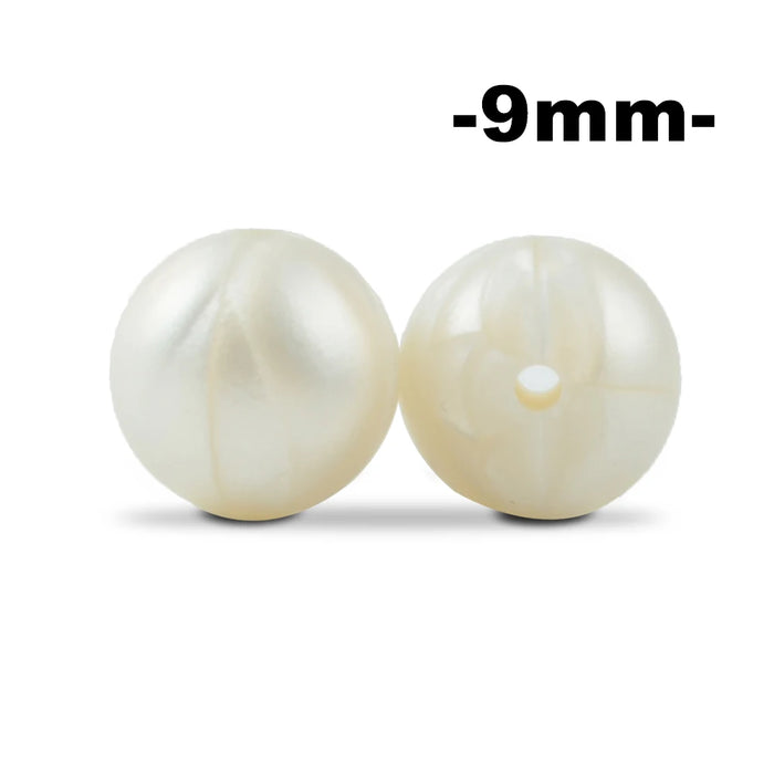 LOFCA 100pcs Premium 9mm Silicone Teething Beads – BPA-Free Food Grade DIY Beads