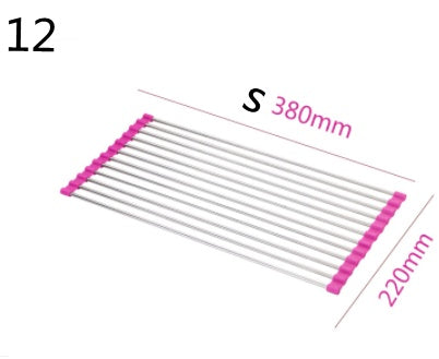 Folding Kitchen Drain Sink Rack Stainless Steel.