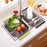Folding Kitchen Drain Sink Rack Stainless Steel.