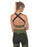 Trois Seamless Sports Bra - Black with Green